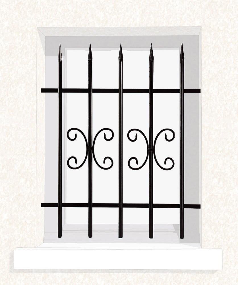 Grille de fenêtre en fer forgé Adrienne