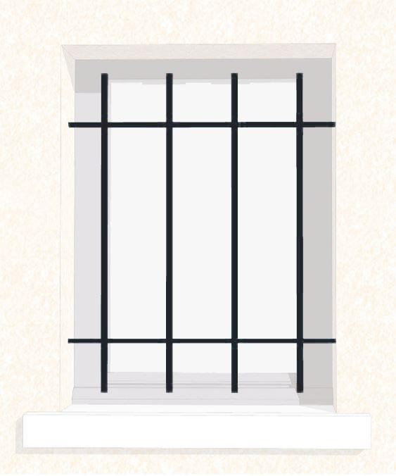 Grille de fenêtre en fer forgé Bertrand