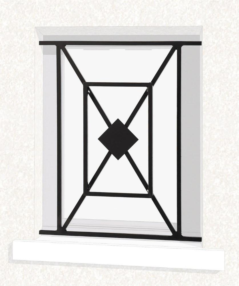 Grille de fenêtre en fer forgé Chloé
