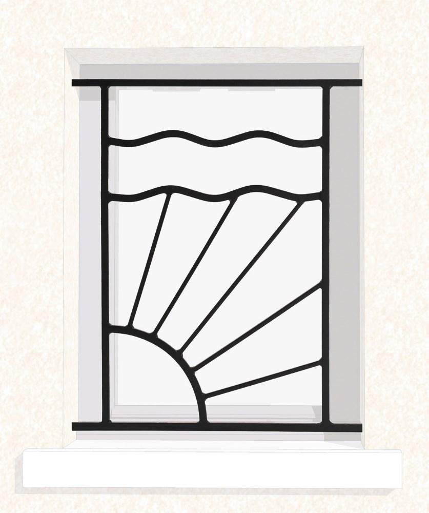 Grille de fenêtre en fer forgé Harry