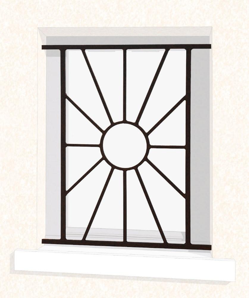 Grille de fenêtre en fer forgé Laura