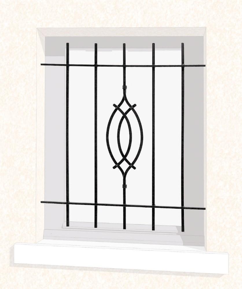 Grille de fenêtre en fer forgé Roméo